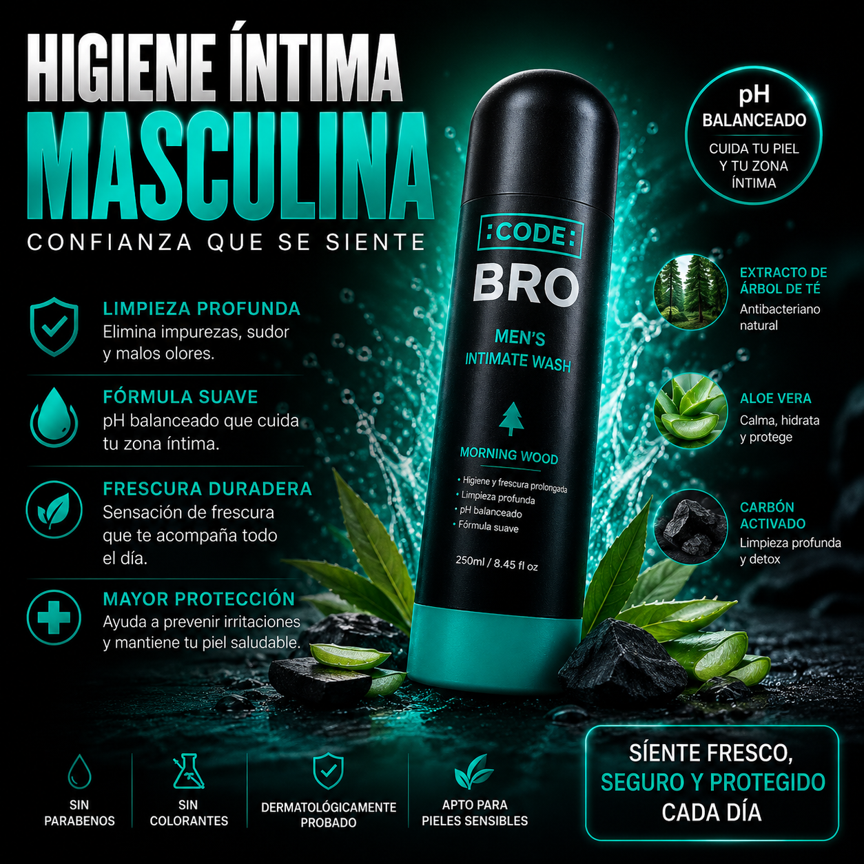 BroFresh™️ - Jabón Íntimo para Hombre que Elimina Malos Olores, Refresca y Protege tu Zona Íntima