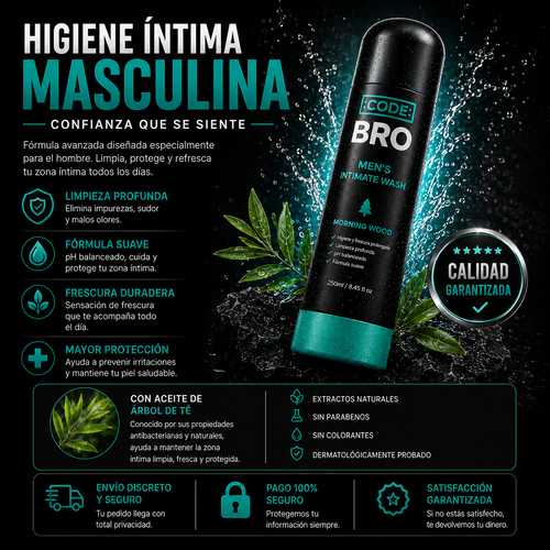 BroFresh™️ - Jabón Íntimo para Hombre que Elimina Malos Olores, Refresca y Protege tu Zona Íntima